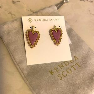 Kendra Scott Beaded Ansley Heart Drop Earrings